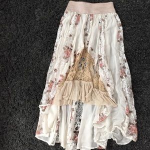 Free people white lacy skirt