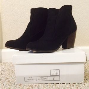 Black Suede Booties