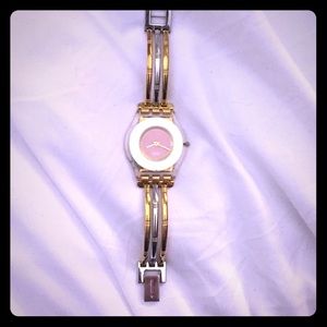 tri-tone swatch watch