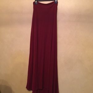 Maroon maxi skirt