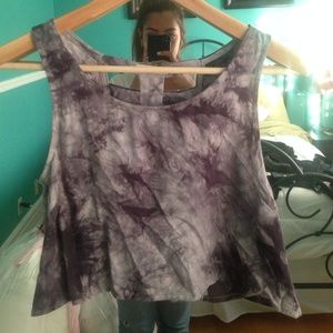 Grey TieDye Crop