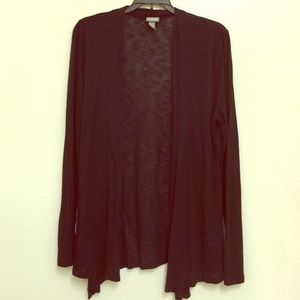 Simple Black Burnout Cardigan