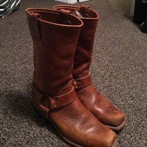 Frye Chestnut Brown Leather Boots
