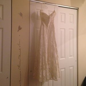 Ankle length lace dress