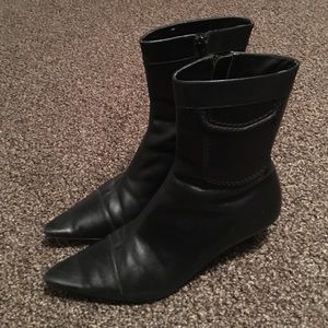 Black Calvin Klein Boots with little heal