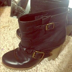 Black Buckle Booties