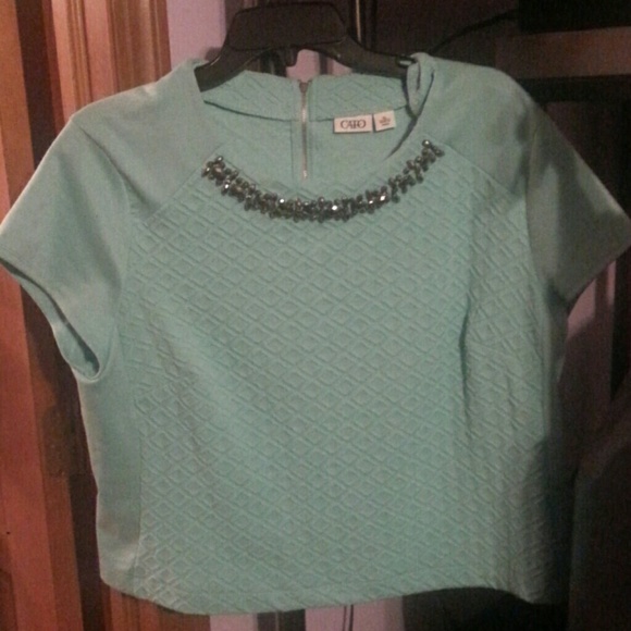 Sale! Pretty bluish green dress top