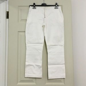 Express Chino White Ankle Pants