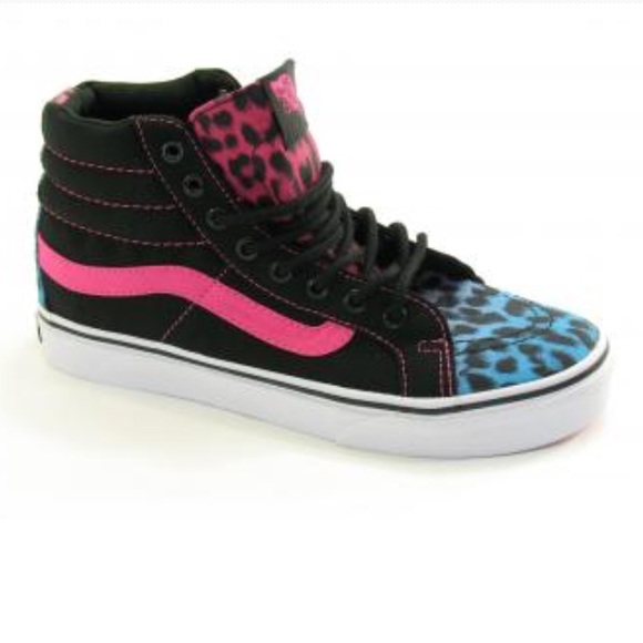 VANS Sk8 Hi Slim (Leopard) Magenta/Blue