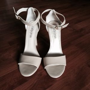 Nude sandal heels