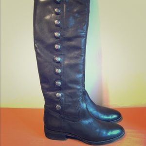 Sam Edelman black leather over the knee boots