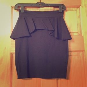 Peplum mini skirt