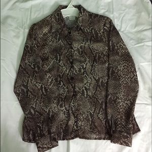 H&M snake print blouse