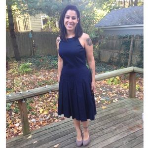 Simple elegant navy blue dress