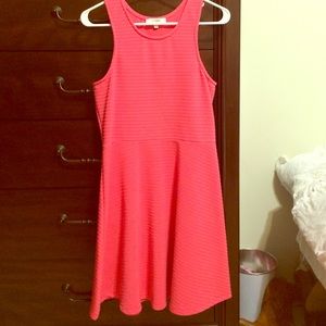 Cute Coral Dress with Triangle Cut out in back