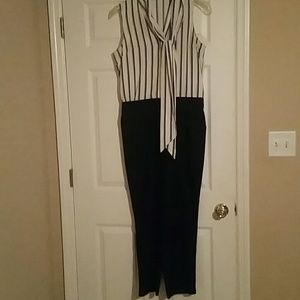Black and white jumpsuit