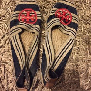 Stripe Tory burch espadrilles size 8 used