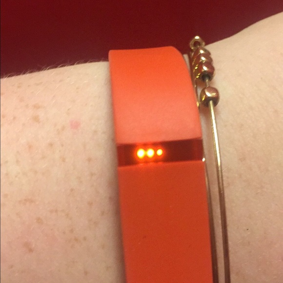 Fit bit flex and 2 bands with the coral band