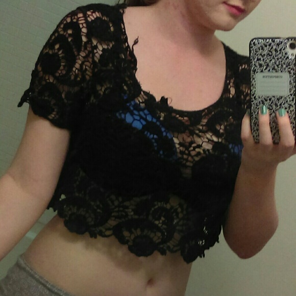 Cute see through crop top