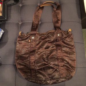Chocolate brown Large Victoria's Secret PINK bag
