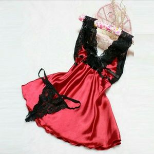 NWOT VS silky red and black