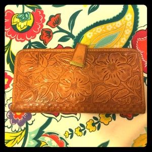 Vintage tooled leather wallet