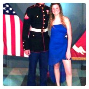 Royal Blue high-low Formal Dress