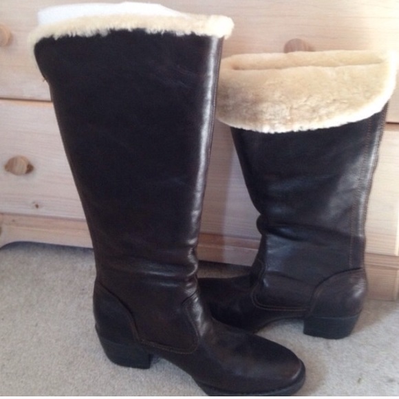 Brown riding boots