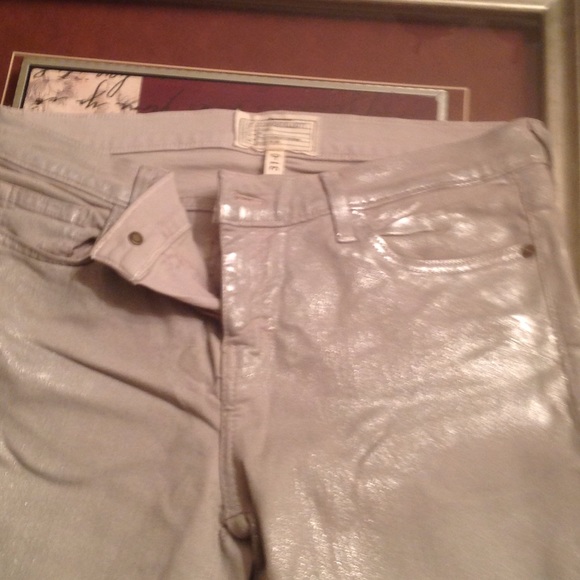 Current/Elliott Denim - Current/Elliott the Ankle Skinny Metallic Silver