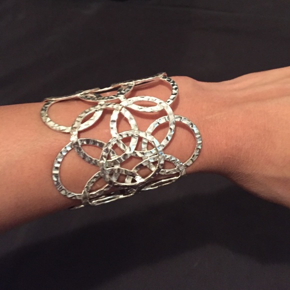 Silver bracelet -  slightly adjust's to wrist