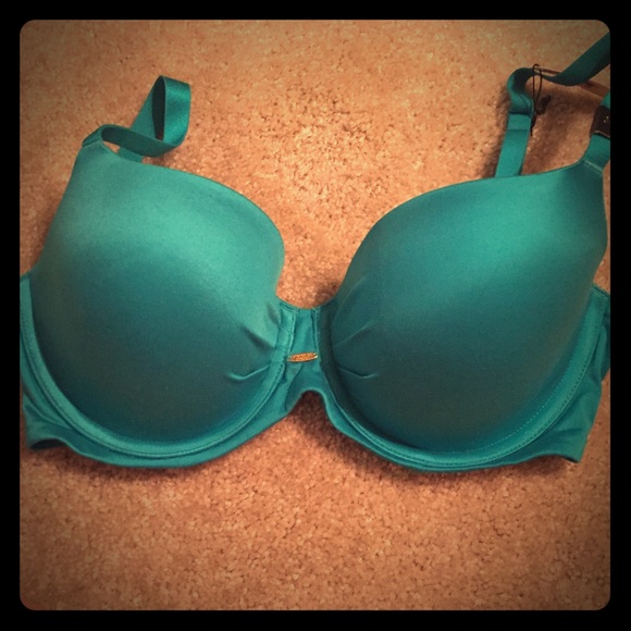 NWT VS Aqua/Teal Fabulous Demi bra 34D