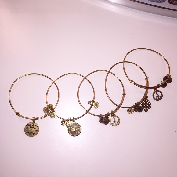 5 Alex & Ani Bracelets