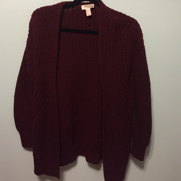 Maroon cardigan