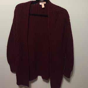 Maroon cardigan