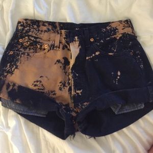 Levis high waisted customized shorts