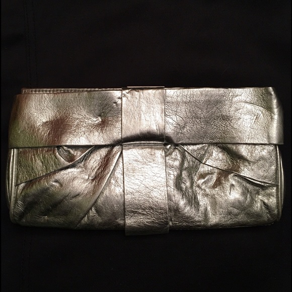 Silver clutch/shoulder bag - Picture 1 of 4