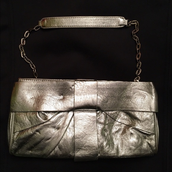 Silver clutch/shoulder bag - Picture 3 of 4