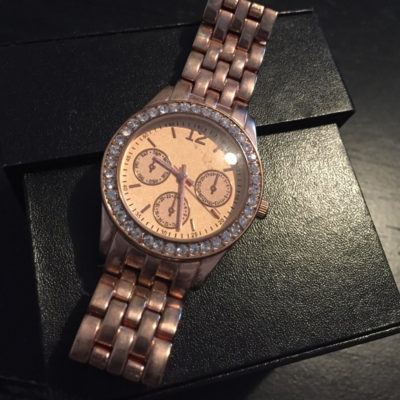 Rose gold watch