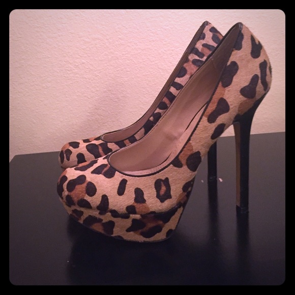 Platform Leopard Heels