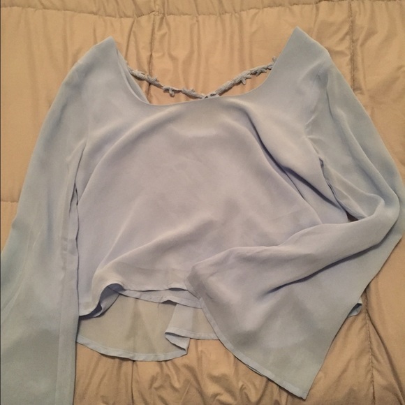 Bell sleeve crop top