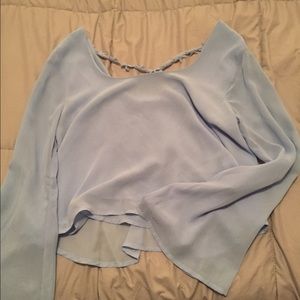 Bell sleeve crop top