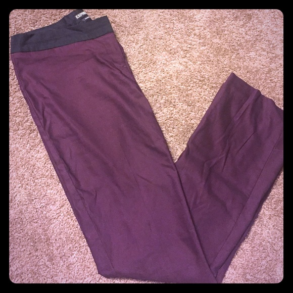 NWOT Express Columnist Plum/cranberry Dress pants