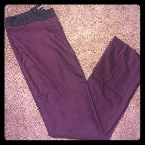 NWOT Express Columnist Plum/cranberry Dress pants