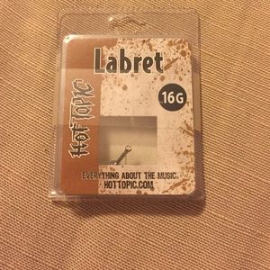 16G Labret white opal stud!