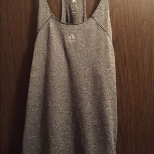 Grey adidas running tank