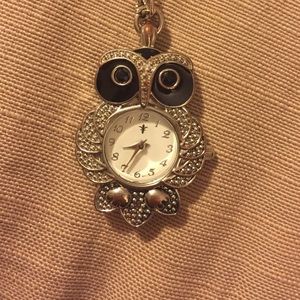 Owl clock statement necklace!
