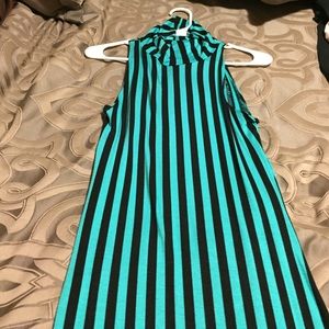 Dress with double front slit