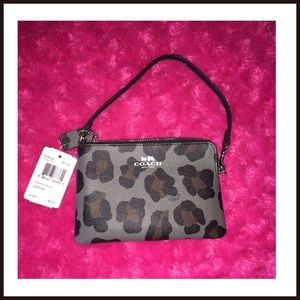 Flash Sale!!! Gray Coach Ocelot Wristlet...NWT