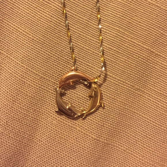 Authentic gold dolphin necklace!