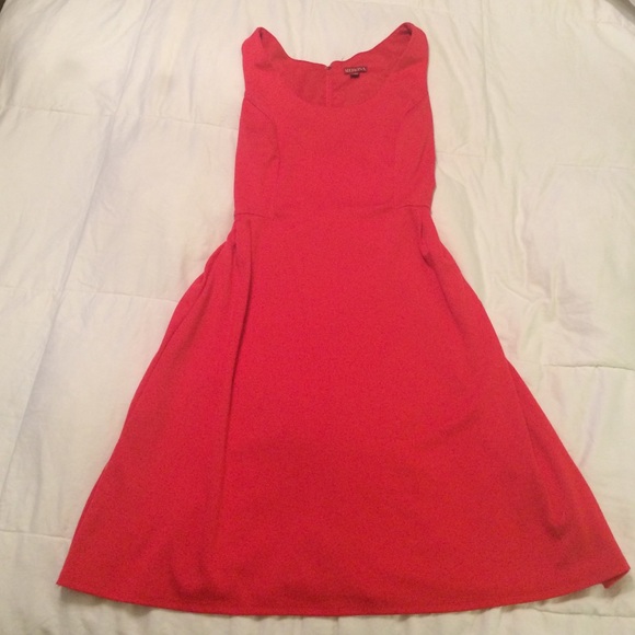 Red A-line dress